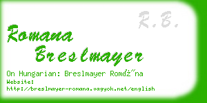 romana breslmayer business card